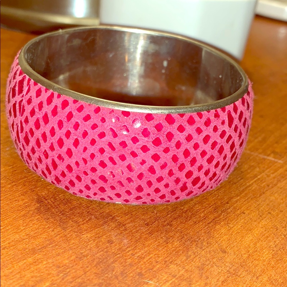 Pink Snakeskin Bangle